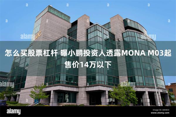 怎么买股票杠杆 曝小鹏投资人透露MONA M03起售价14万以下