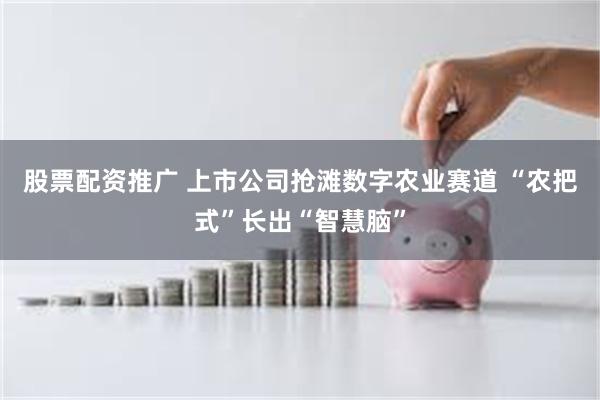 股票配资推广 上市公司抢滩数字农业赛道 “农把式”长出“智慧脑”